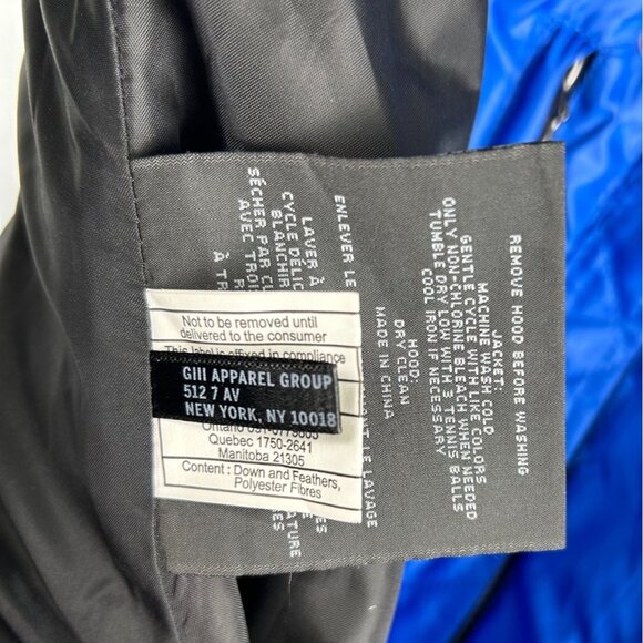 Marc New York Andrew Marc Eleanor Blue Puffer Coat Jacket Size S MISSING HOOD - Picture 4 of 16